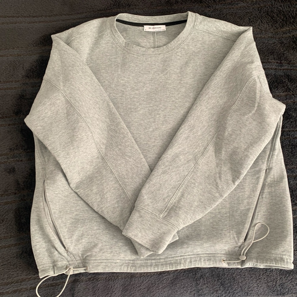 Banana Republic Sweatshirt - Medium Grey - Zip Pockets